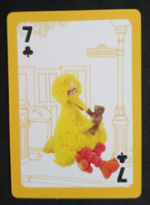 Sesame Street Big Bird Playing Card 7 Clubs
