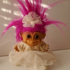Vintage Russ Bride Wedding Troll Doll 4"