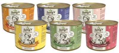 BETTY'S LANDHAUSKÜCHE Bettys Landhausküche Cat 6 x 200 g Mixpaket | Garantierter 6 Sorten Mix