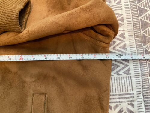 SEAN JOHN G - III Apparel Sz LG Brown/Tan Zip Up Suede Full Fur Lining Jacket - Picture 7 of 9