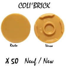 LEGO 14769 - 50x Round Flat Plate / Tile, Round 2x2 - Pearl Gold - NEW