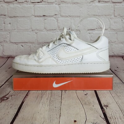 MENS NIKE SON OF FORCE LOW SHOES SZ 7.5 40.5 M USED 616775 101 WHITE  LEATHER | eBay