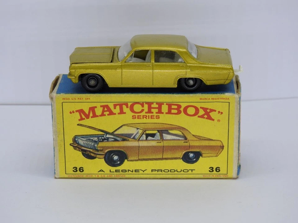 MATCHBOX LESNEY 1-75 REGULAR WHEELS OPEL DIPLOMAT No.36 1966 VNM IN E BOX - Image 3 of 4