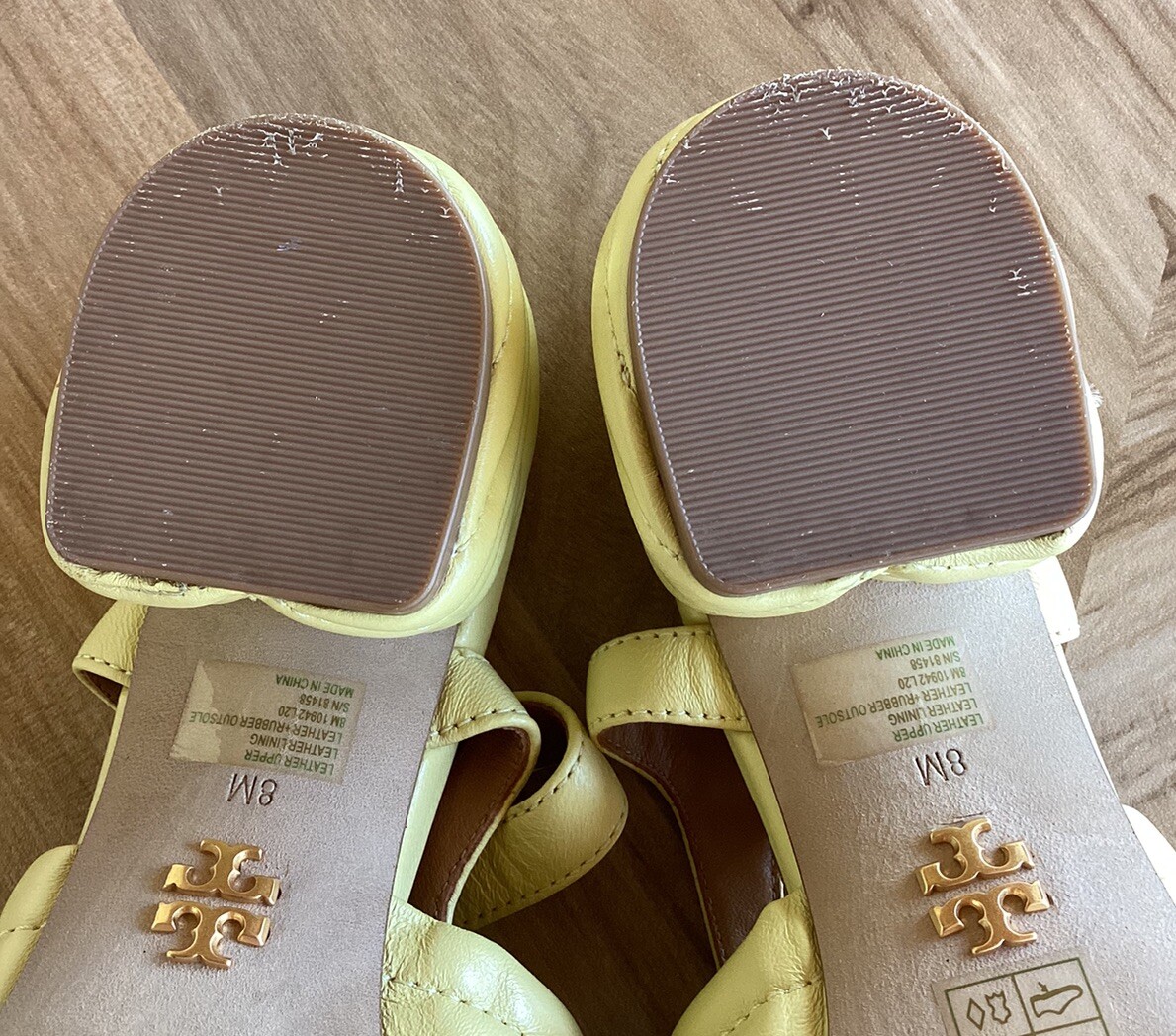 Tory Burch Kira Quilted 55mm Sandal in Butter Yellow 2 1/4