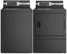 TR7006BN + DR7004BE-SPEED QUEEN TOP LOAD WASHER &ELECTRIC DRYER LAUNDRY PAIR BLK