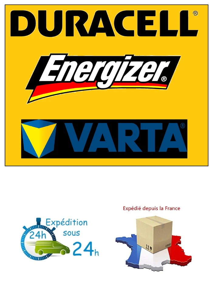 Piles jetables/rechargeables accu DURACELL/ENERGIZER/VARTA AAA/AA PRIX DEGRESSIF - Photo 1/1