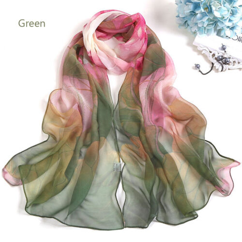 Long Soft Chiffon Scarf Plain Sheer Wrap Shawl Womens Large Stole Neck Scarves♧ - Picture 67 of 93