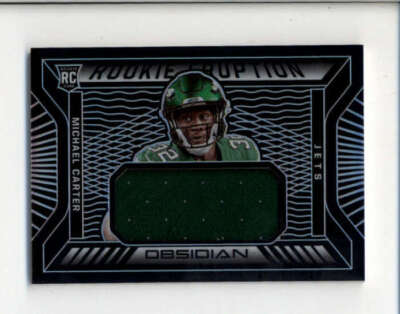 MICHAEL CARTER 2021 PANINI OBSIDIAN ROOKIE ERUPTION JERSEY RELIC #006/100 BD3532