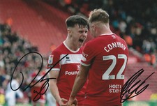 Signed BEN DOAK & TOMMY CONWAY Middlesbrough FC 12"x8" photo - PROOF/COA -