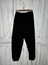 WOMENS JOAH BROWN COTTON OVERSIZED HI RISE SLOUCHY JOGGER SWEATPANTS BLACK S/M