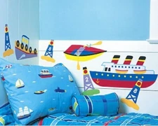 Olive Kids Boats and Buoys Wallies Murals