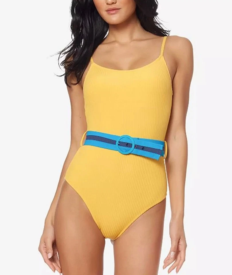 Traje de baño jessica simpson una pieza con cinturón Foto 2 de 4