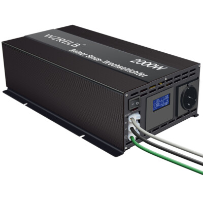 2000W Pure Sine Wave Inverter 36V DC to AC 230V Power Converter Solar Car Truck