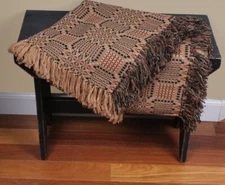 Primitive Farmhouse Trenton Jacquard Afghan 50" x 60"