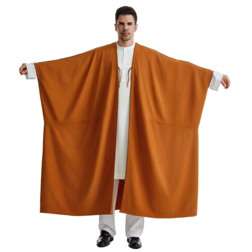 Men Thobe Jubbah Islamic Jubba Dishdash Muslim Abaya Kaftan Daffah Saudi Kimono - Picture 99 of 165