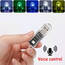 Multicolor USB LED Lights Car Interior Accessories Atmosphere Lamp Voice Control