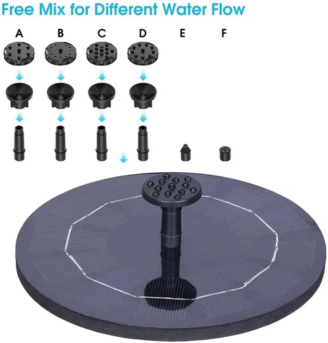 Solar Powered Fountain Water Pump Bird Bath Floating Garden Pond Pool Fish Tanks - Picture 19 of 22