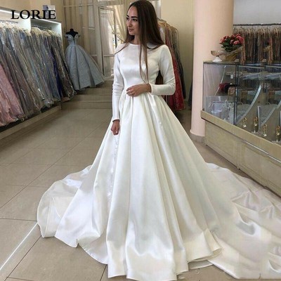 Princess Wedding Dresses Satin Long 
