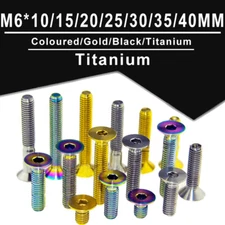 M6*10/15/20~60 MM Titanium Flat Head Socket Cap Screws Countersunk Allen Bolts