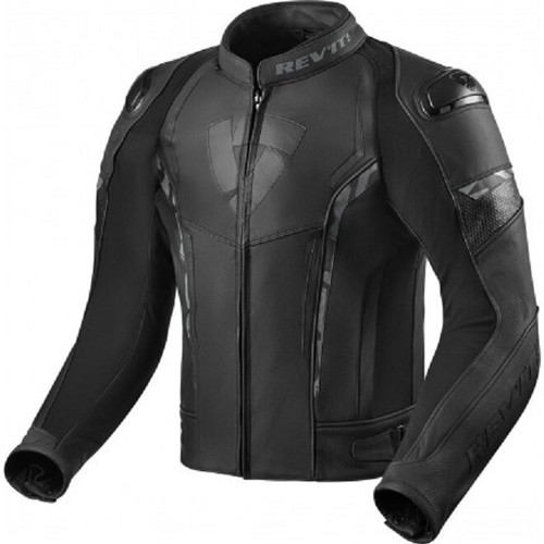 Chaqueta de Cuero Moto Rev ' It Revit Glide Negro Black Leather Jacket |  eBay