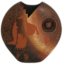 Jr & Diane Aragon Acoma Laguna Pueblo NM Pottery Vase 11" Not Signed Native Amer