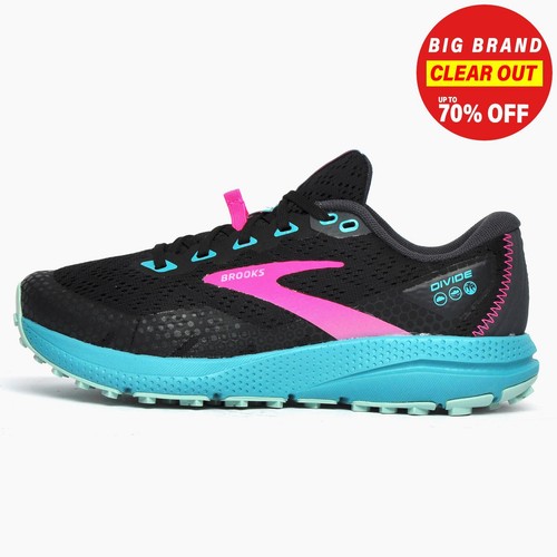 Brooks Divide 3 Womens Premium All Terrain Trainers Trail Running Shoes Black