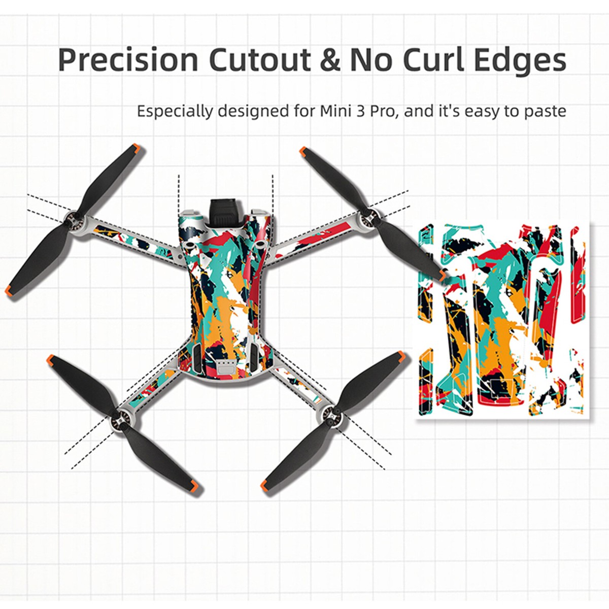 For DJI Mini 3 Pro Drone & RC Controller Protective Skins