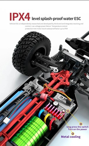 1:16 4WD RC Car LED 2.4G Remote Control Cars High Speed Drift Truck for Kids Toy - Picture 22 of 32