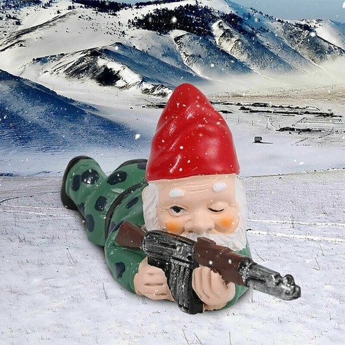 UK Home Lawn Ornament Figure Sculpture Funny Army Garden Gnome Statue Resin Gift - Picture 10 of 21