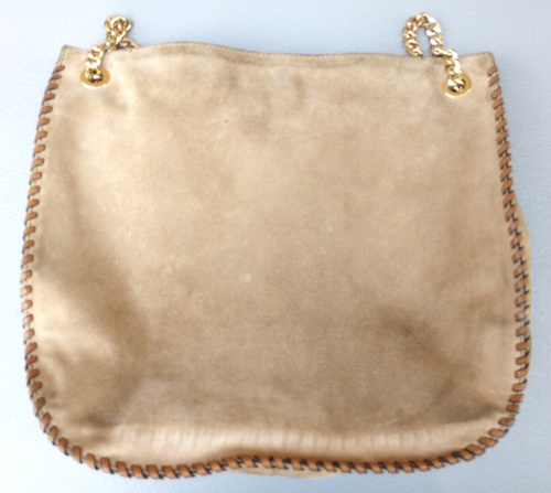 Michael Kors suede leather stitched chain strap tassel shoulder tote bag purse - Picture 6 of 14