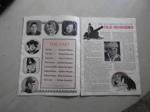 1926 Silent Movie War Film OLD IRONSIDES Charles Farrell Esther Ralston Program - Picture 4 of 8