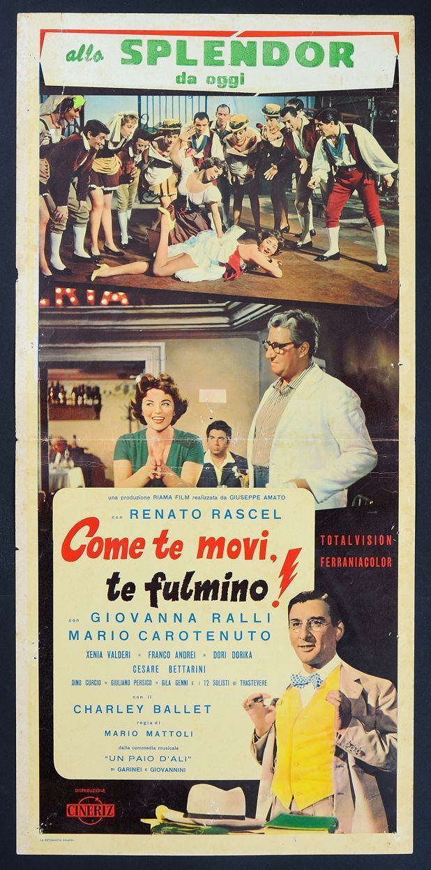 Locandina originale film Come te movi te fulmino (1958) - Regia di Mario Mattoli