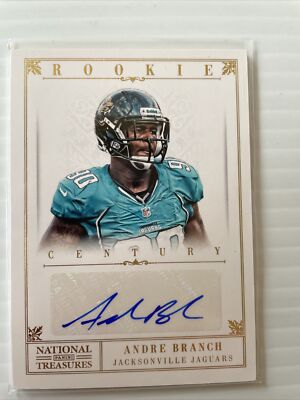 2012 NATIONAL TREASURES AUTO ANDRE BRANCH ROOKIE CARD #4/49