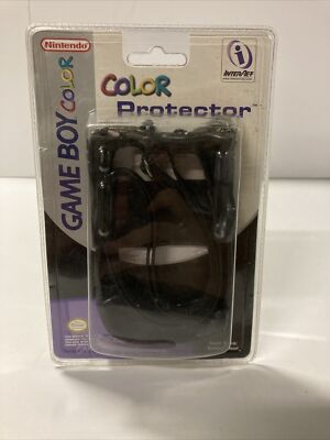 New In Package Game Boy Color Rugged Rubber Protector with Carrying Strap Black