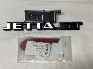Schriftzüge Jetta 2 GT für Frontgrill und Heckblech