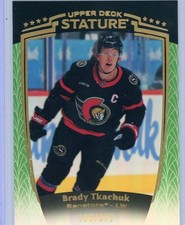2024-25 UD STATURE HOCKEY GREEN PARALLEL #136/375 Ottawa Senators Brady Tkachuk