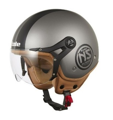 Jethelm EOLE NEW STANDARD Motorradhelm Offener Helm Schwarz/Grau S, 55-56 cM