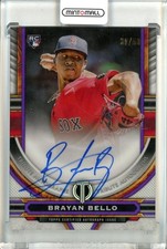 2023 Topps Tribute Brayan Bello Autographs Purple 30/50 Boston Red Sox