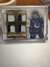 2022-23 The Cup Andrei Kuzmenko Foundations Quad Rookie Jersey Patch RC /10 King