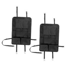 Car Seat Organizer 2-Pack - Car Organization Attachments for Backseat with 9