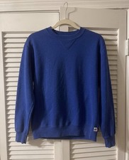 Vintage made in USA Russell Men's S Blue Crew Neck Pullover Sweatshirt