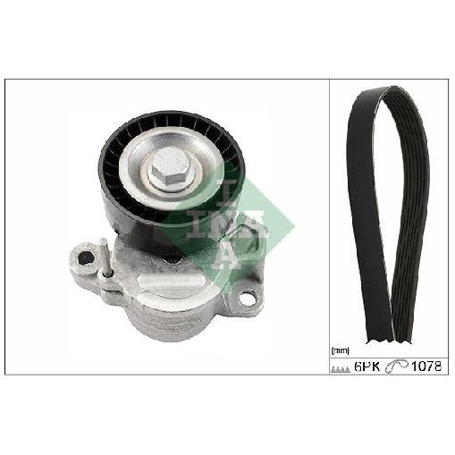 Keilrippenriemensatz FüR VW Polo 6C 6R 1.4 14 Bis 17 INA Neu-image