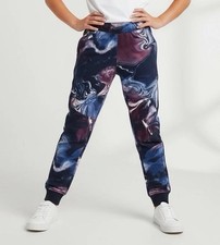 Abercrombie Girls Joggers 11/12 Purple-Blue-PinkMarble Swirl Fleece Lined Sweats