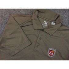 Loyola University Chicago Polo Shirt Mens Med Brown Solid Short Sleeve