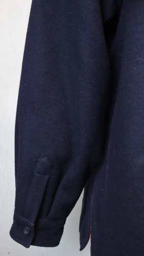 Cappotto Faconnable con bottoni davanti blu lana manica lunga cappuccio donna XL o uomo? - Foto 5 di 11