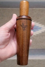 RARE VTG 1940's TOM TURPIN 3/Three Duck Open Water Wooden DUCK CALL Copper Reed