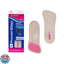 Powerstep Women's Slenderfit Insoles 3/4 Length, Khaki, Women's 5-6