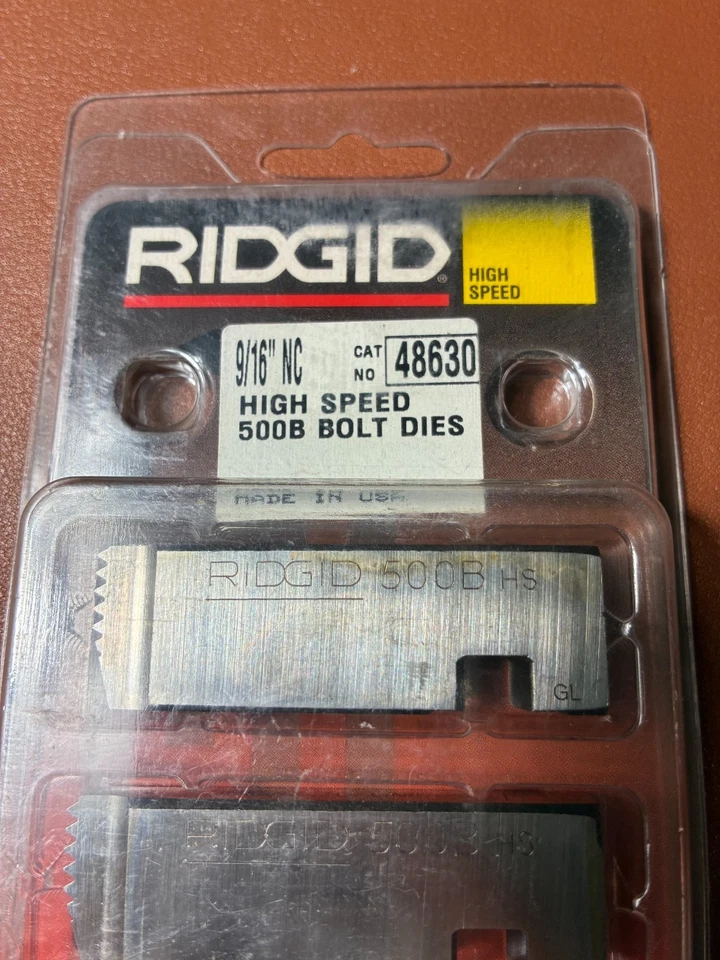 Ridgid 48630 9/16" NC High Speed 500B Bolt Dies - Image 2 of 3