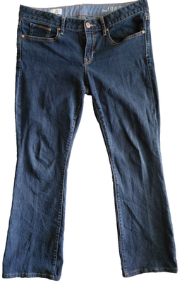 #ad Gap 1969 Curvy Bootcut Jeans Womens 31 12R Dark Wash Stretch Denim $21.99