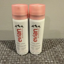 Lot of 2 — Burmisateur Evian Facial Spray Water Mist 1.7 Fl Oz 50 ml